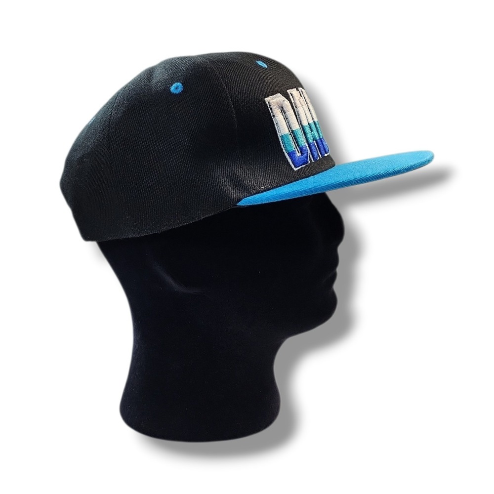 Mei Yu Gao DALLAS Embroidered Hat Ball Cap Snap Back Black/Blue NEW - Picture 5 of 9